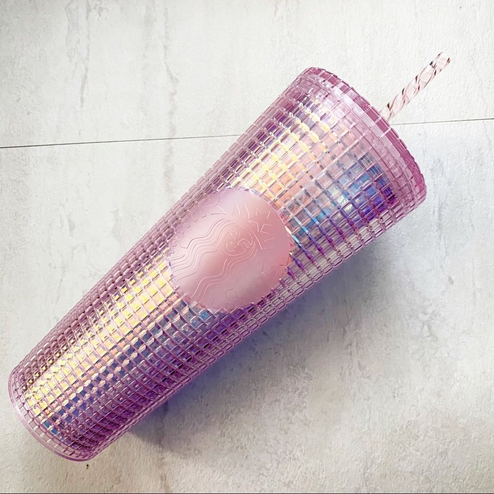 Starbucks 2020 Pink Disco Grid 24 oz L.E. Tumbler - Picture 1 of 5